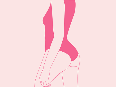 G R A C E body erotic female feminine illustration linework pink sexy