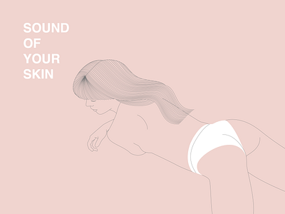 Sound Of Your Skin body ewazak feminine girl illustration linework pink simple