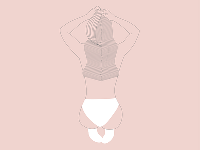 Moonchant body feminine illustration linework nude simple vector woman