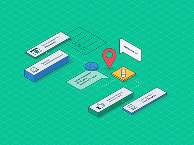 PatientPop Illustrations colorful flat healthcare illustration isometric