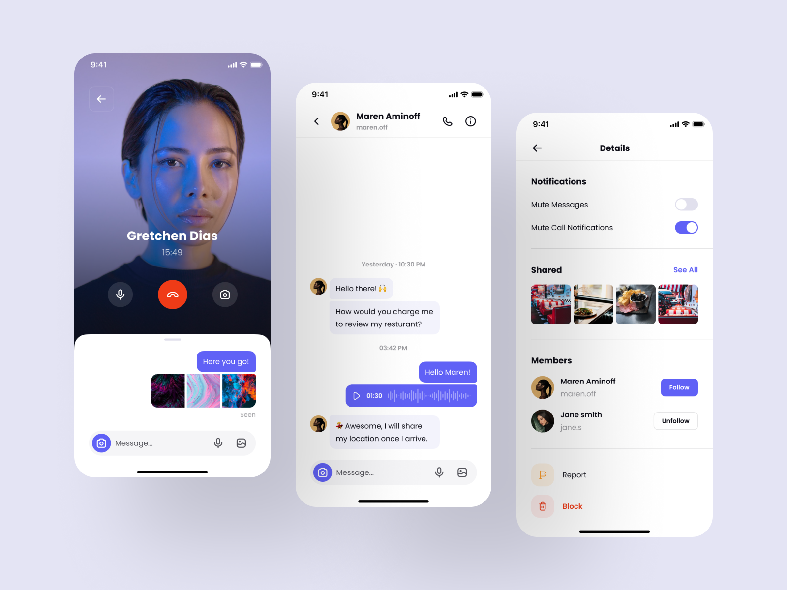 Chat app flow by Moe Elgendy for Dlex on Dribbble