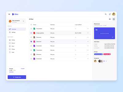 File manager list view by Moe Elgendy for Dlex on Dribbble