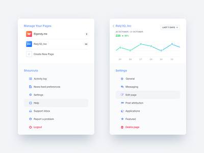 Menu Concept analytics chart drop menu graph interface list menu nav navigation relyio ui ux