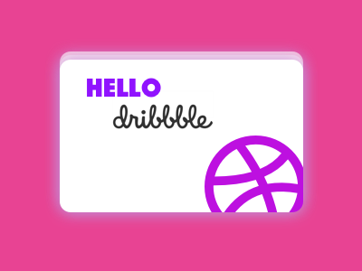 Hello Dribbble hellodribbble