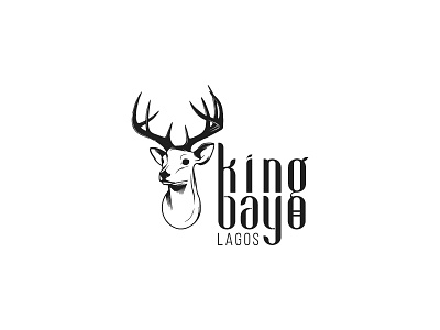 King Bayo Lagos' Logo african deer horn icon lagos logo nigerian original reindeer typography