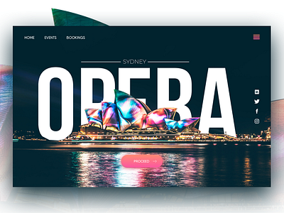 Sydney Opera House Landing Page UI Concept