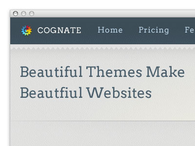 Cognate Topleft headline logo navigation