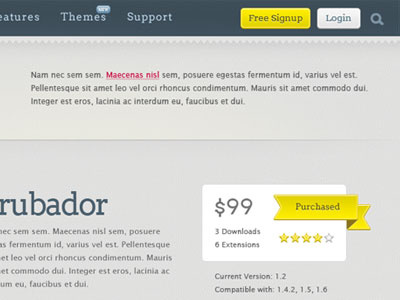 Cognate Topright button layout navigation price