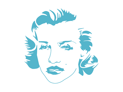 Simply Monroe artwork blue digital digital drawing drawing illustration marilyn monroe simple sketch