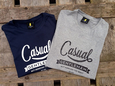 Casual Gentleman Tee font identity illustration lettering t shirt tee type typeface typography