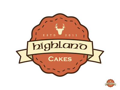 Highland Cupcakes cupcake highland identity illustration logo