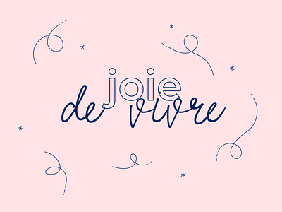 Joie de Vivre branding bright colors curvature tool curve design experiment illustration logo minimal typography vector