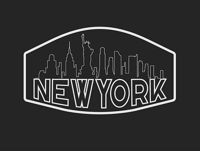 NYC Shirt Option design illustration typography