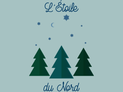 L'Etoile du Nord Poster design illustration minnesota north pine tree typography vector