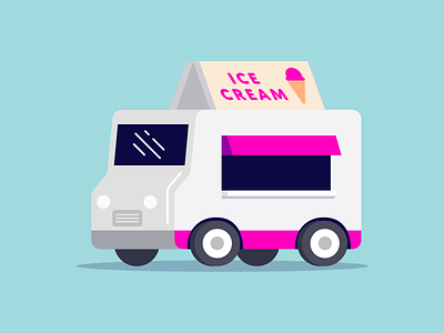 Ice Cream Truck automobile car ice cream summer truck