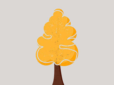 Yellow Tree autumn illustration plant plants texture tree
