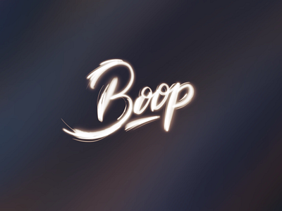 Boop. boop calligraphy lettering type