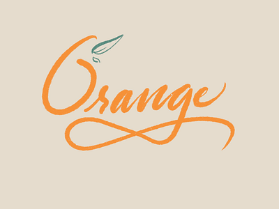 Orange. calligraphy cursive illustration ipadapp ipadpro lettering orange procreate