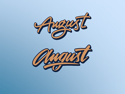 August calligraphy design illustration lettering procreate typography