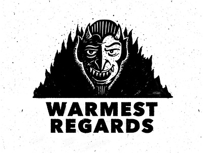 Warmest Regards devil graphic design hell illustration lettering satan texture typography warmest regards