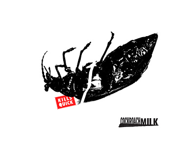 Cockroach Milk bugs cockroach cockroach milk collage graphic design illustration pests punk typography