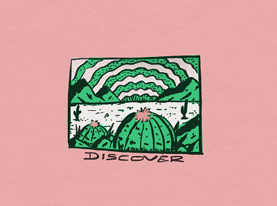 Discover cactus desert discover graphic design illustration mexico peyote texture