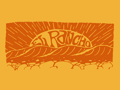 EL RANCHO illustration lettering mexico surf texture typography