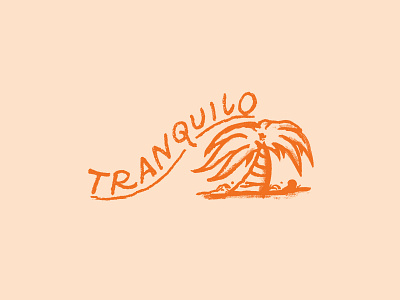 Tranquilo illustration lettering texture tranquilo typography