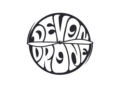 Devon Drone Logo branding drone illustration lettering logo logo design logotype mono typography