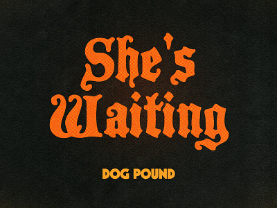 Dog Pound - She's Waiting album australia band design dog graphic design illustration lettering music pound texture typography