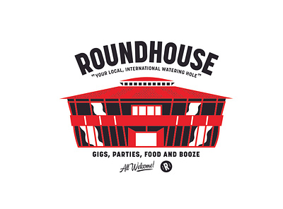Roundhouse australia beer booze design drawing food gigs graphic design illustration lettering parties roundhouse sydney texture typography vector vector illustration watering hole