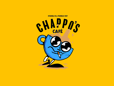 Chappos Cafe coffee design graphic design illustration lettering logo typography