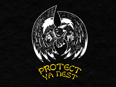 Protect Ya Nest australia design graphic design illustration lettering magpie protect ya nest swoopy boi texture typography wu tang clan