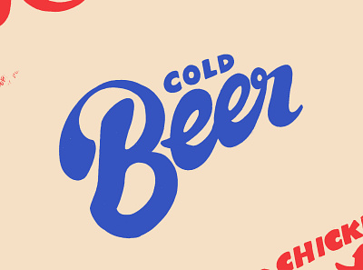 Cold Beer australia graphic design hand drawn hand lettering illustration lettering pub lettering sign painting texture typography
