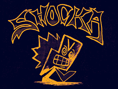 Shocka design distressed graphic design grit illustration lettering pattern shock texture typography