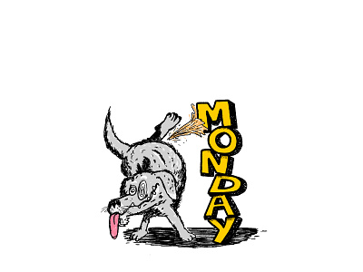 Mondays australia design dog graphic design illustration lettering monday texture typography