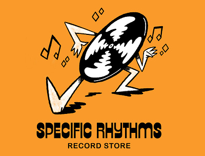Specific Rhythms branding design graphic design illustration lettering logo records rhythm texture typography vinyl