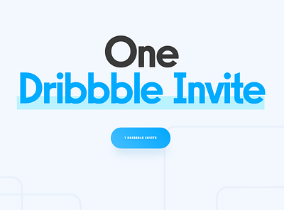 One Dribbble Invite dribbble invite giveaway invitation invite invite giveaway