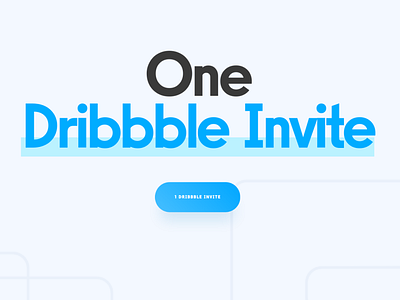 One Dribbble Invite