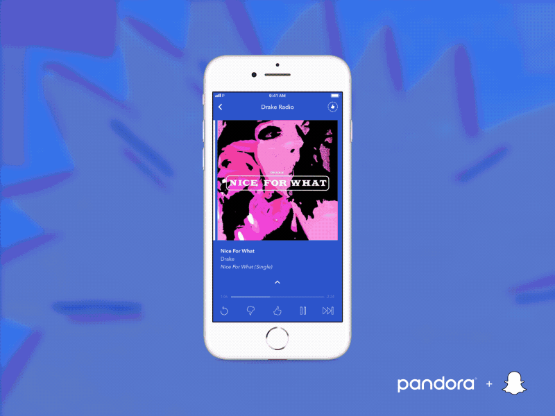 Pandora x Snapchat Sharing app branding design mobile pandora sharing snapchat