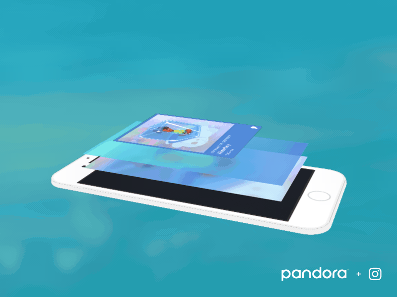 Pandora x Instagram Stories Sharing app design instagram mobile pandora sharing ui ux