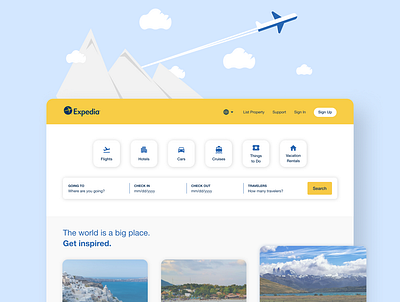 Expedia – Landing Page Concept clean creative design designinpiration dribbble dribbblers figma graphicdesign illustration inspiration interface minimal ui uidesign uiux userexperience userinterface ux uxdesign vector