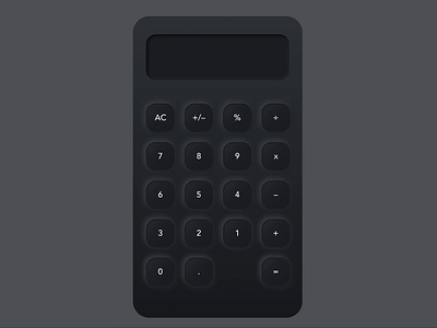 Neumorphic Calculator calculator calculator ui clean dark ui darkmode design dribbble illustration inspiration minimal neumorphic neumorphism ui userinterface ux