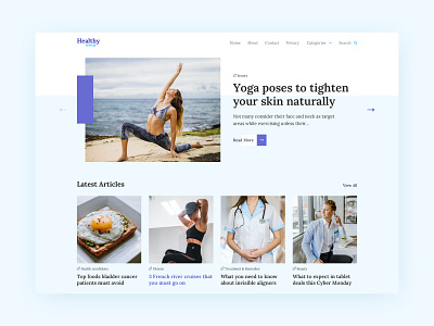 Healthyrevival article blog blog design design desktop health online uiux website