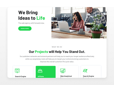 Agency Website - Lander agency banner business clean corporate design interface online website