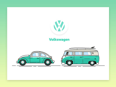 Volkswagen Vintage Illustration