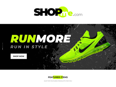 Shopme.com banner design ecommerce interface shop shopping spotlight website