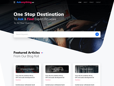Askanything design flat interface ui website