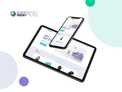 Black Friday Picks banner clean ui design ecommerce interface logo online shopping uiux website