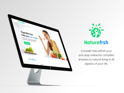 Naturefrsh banner clean ui design food health interface online uxui website